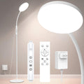 Mojimdo Stehlampe 20000 Lux Tageslichtlampe - Flexible, dimmbare LED Lichttherapielampe mit 5 Farben, 10 Helligkeitsstufen und Timer - Ideal für Schlafzimmer, Wohnzimmer und Büro - Weiß