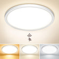 NIBSHOOM LED Deckenlampe mit Bewegungsmelder, 3000K/4000K/6500K 18W IP44 Wasserfest Deckenleuchte Innen, mit Radar Bewegungssensor und Dämmerungssensor Lampe für Flur Bad Treppe Balkon Garage, 22cm