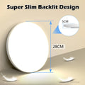 Deckenlampe LED Deckenleuchte Ø28cm 24W 4000K 2000LM IP44 Wasserfest Rund Badezimmer Lampe Badlampe Decke Küchenlampen