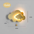 Deluxeluster - Kinderzimmer Wandleuchte Verspieltes Design Gold Wandleuchte