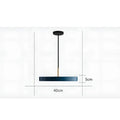 Elegantlight - Modernes Led-Hängeleuchte Blau / 40Cm Warmes Weiß Deckenlampe