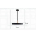 Elegantlight - Modernes Led-Hängeleuchte Schwarz / 40Cm Warmes Weiß Deckenlampe