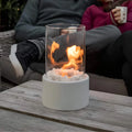 Ewige-Flamme-Öllampe Weiß Tischlampe