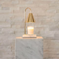 Ewiger Kerzenwärmer - Tischlampe Gold-Weiß-Marmor