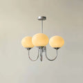 Glowing Delight - Moderne Kronleuchter Aus Marshmallow 3 Köpfe / Chrom Creme Deckenlampe