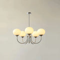 Glowing Delight - Moderne Kronleuchter Aus Marshmallow 5 Köpfe / Chrom Creme Deckenlampe