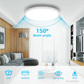 JONMONSM Led Deckenleuchte Flach 25W IP54 Wasserfest Ø30cm 2000LM 6500k Rund Lamp Deckenlampen für Badezimmer