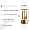 Kristall-Laterne: Elegante Tischlampe Mit Dimmer Und Touch-Technologie