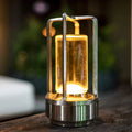 Kristall-Laterne: Elegante Tischlampe Mit Dimmer Und Touch-Technologie Silber