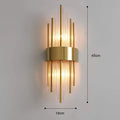 Majestätischelicht - Wandleuchte Mit Kristallverzierung 45Cm / Gold Warmweiß Wandleuchte