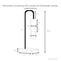 Minimalist Levitating Led Lampe Mit Kabellosem Handy-Ladegerät Tischlampe