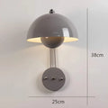 Nightbloom - Moderne Wandleuchte Mit Pilzdesign Grau Wandleuchte