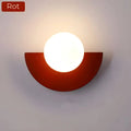 Nordic-Led-Wandleuchte - Minimalistische Wandbeleuchtung Rot / Warmweiß Wandleuchte