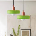 Nordicglas - Skandinavische Deckenhängelampe Mit Handgefertigtem Glasschirm Grün / Rosa Deckenlampe