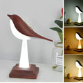 Plumeilluminate - Vogel Tischlampe Mahagoni Maserung