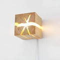 Solidwood Cube Wandleuchte B Mit Stecker Wandleuchte