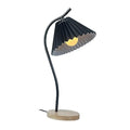 Pilipane Tischlampen Nachtt -Nachttisch Lampe Moderne Faltenlampenschirm Langlebiger Stoff Metall Stall gemütlich beleuchtet für Schlafzimmer Wohnzimmer (Schwarz)