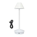 Pilipane Schnurlose Tischlampe Moderne Stil Eisenkunst 3 Farbe Stiefe Dimmen tragbarer LED -Schreibtischlampe mit Berührungssteuerung für Home Office -Studie (Weiß)