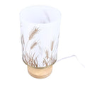 Kleine Tischlampen Nacht USB Night Stand Lampe Dimmbare LED Massivholz Weizen Spike Lampenschatten Augen für Schlafzimmer Wohnzimmer für Schlafzimmer