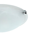 EGLO Deckenlampe Salome, 1 flammige Deckenleuchte klassisch, Wohnzimmerlampe aus Metall und Alabaster-Glas, Küchenlampe in Chromfarben, Weiß, Flurlampe Decke mit E27 Fassung, Ø 30 cm
