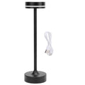 Ldafava Kleine Tischlampe, kabellos, wiederaufladbar, 3 Farben, stufenlos dimmbar, Touch-Steuerung, Nachttisch-Nachtlicht zum Lesen am Bett, Aluminium, Eisen, Acryl, 430 g