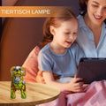 Kunststoff Tischlampe | Kleine Dekorleuchte Mit LED | Handgefertigte Skulptur Deko Für Schreibtisch Nachttisch Wohnzimmer Büro