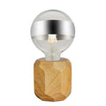 Pauleen 48159 Woody Sparkle Tischleuchte aus Holz skandinavische Tischlampe Würfellampe max25W E27 Holz 230V
