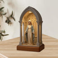 Religiöse Nachtlicht Jungfrau Maria Jesus Führte Hingebungsvolle Tischlampe | LED Fun Table Lampe Für Wohnheimstudium Arbeitsplatz Bücherregal Schlafzimmer Wohnzimmer Kaffeebar Meditation Raum Hallowe