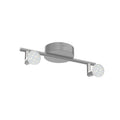 B.K.Licht - LED Deckenlampe schwenkbar, warmweiße Lichtfarbe, GU10 Fassung, LED Deckenleuchte, Lampe, Wohnzimmerlampe, Schlafzimmerlampe, Küchenlampe, Deckenstrahler, 25,5x7x9,5 cm, Titanfarbig