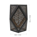 Ldafava Lampenschirm aus Metall, E27/E26, polygonal, modern, hohl, Lampenschirm für Tischlampe, Pendelleuchte, Stehleuchte, Premium-Schmiedeeisen, rostbeständig, 20 cm Höhe, 9 cm