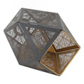 Ldafava Lampenschirm aus Metall, E27/E26, polygonal, modern, hohl, Lampenschirm für Tischlampe, Pendelleuchte, Stehleuchte, Premium-Schmiedeeisen, rostbeständig, 20 cm Höhe, 9 cm