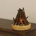 Kleine gemütliche Kamin Laterne Traditionelle realistische Holz Brennen Flamme Effekt Ligh LED Holzkohle Stil Tischlampe für Indoor & Outdoor Gebrauch