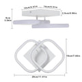 Osairous LED Deckenleuchte Moderne, Deckenlampe LED Quadratisch Weiß 2137LM, Deckenbeleuchtung Lampen aus Aluminium für Schlafzimmer Wohnzimmer Küche Korridor, Natürliches Licht 4500K, 29CM