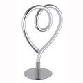 GLOBO LIGHTING Tischleuchte Tischlampe Herzform Wohnzimmerlampe chrom opal LED H 23,5 cm