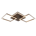 Homefire Deckenlampe LED Deckenleuchte Wohnzimmer - 32W Dimmbar Wohnzimmerlampe Modern Design Schwarz Küchenlampe mit Fernbedienung Schlafzimmerlampe Flur Metall Deckenleuchten für Küche Esszimmer