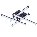Homefire LED Deckenlampe Küche Deckenleuchte: Modern Küchenlampe Schwarz 24W Wohnzimmerlampe Anpassbare Form Design 3000K Warmweiß Licht Deckenbeleuchtung für Schlafzimmer Flur