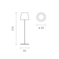 SIGOR Nuindie pocket - Dimmbare kleine LED Akku-Tischlampe Indoor & Outdoor, IP54 spritzwassergeschützt, Höhe 21 cm, aufladbar mit USB-C, 7 h Leuchtdauer, salbeigrün