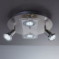 B.K.Licht - LED Deckenlampe schwenkbar, warmweiße Lichtfarbe, GU10 Fassung, LED Deckenleuchte, LED Lampe, Wohnzimmerlampe, Schlafzimmerlampe, Küchenlampe, Deckenstrahler, 29x9 cm, Matt-Nickel