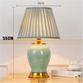 Chao Zan E27 Keramik Tischlampe Lampe Hotel Dekoration Tischlampe Nachtlicht Schlafzimmer Nachttisch Studie Leselampe (Glühbirne nicht enthalten) (Grün)