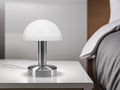 meineWunschleuchte Tischleuchte WARIN per Touch dimmbar mit Glas Lampenschirm, Höhe 21cm