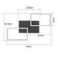 ZMH LED Deckenleuchte Wohnzimmer Deckenlampe - 48W Dimmbar Schlafzimmerlampe Schwarz Küchenlampe mit Fernbedienung aus Metall Modern Wohnzimmerlampe für Schlafzimmer Esszimmer Küche Flur Kinderzimmer