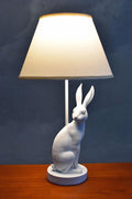 Tischlampe Rabbit Leuchte Hase Landhaus Hasenlampe (ohne Leuchtmittel) Weiss Hasenleuchte Weiss 53cm cw634 Palazzo Exklusiv