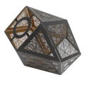 Ldafava Lampenschirm aus Metall, E27/E26, polygonal, modern, hohl, Lampenschirm für Tischlampe, Pendelleuchte, Stehleuchte, Premium-Schmiedeeisen, rostbeständig, 20 cm Höhe, 9 cm