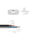 HALOTEC. 3er-Pack Einpoliger Schalter für Tischlampen - Transparentes Design | Einfache Montage | 2A | 250 V | Kippbar Ein/Aus