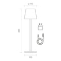 SIGOR Nuindie - Dimmbare LED Akku-Tischlampe Indoor & Outdoor, IP54 spritzwassergeschützt, Höhe 38 cm, aufladbar mit Easy Connect, 12 h Leuchtdauer, graphitgrau