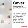 Zafferano, Poldina Cover, Handverzierte Keramik Tischlampenabdeckung, Abdeckung kompatibel mit Poldina Lampen, Hergestellt in Italien, Ø13 x 10 cm, Farbe Weiß - Grüne Streifen