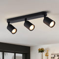 ANWIO LED Deckenstrahler Schwenkbar 3 Flammig Deckenleuchte GU10, Wandstrahler Schwarz Spotlight Lampe Deckenlampe für Wohnzimmer Schlafzimmer Flur (ohne Glühbirnen) EUS-EA190811-10-03RB