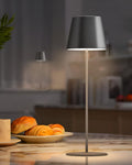 FUYO LED Tischlampe Kabellose 2er Set USB-C-Ladung Akku-Tischleuchte Outdoor mit Touch Stufenlos Dimmbar 2700K-6000K/3 Farben - für Wohnzimmer Schlafzimmer Balkon Garten Terrasse (Schwarz)