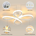 Comely Deckenlampe LED, 30W 3500LM Deckenleuchten LED, Weiße Blumendesign Deckenbeleuchtung LED Aluminium für Schlafzimmer Wohnzimmer Esszimmer Flur, Warmweißes Licht 3000K