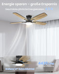Airwit Deckenventilator mit Beleuchtung 106cm, leise, doppelseitige Flügel